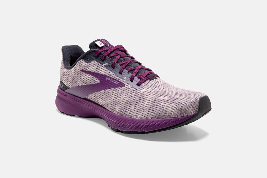 Brooks Running Shoes - Launch 8 Road Womens - Purple - AGB-157093